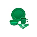 Premium Eco-Friendly, Bamboo Fiber Camping Set, Green. Biodegradable. Lightweight, Practical, Perfect For Boys and Girls Scout Trips, School Camps, Family Vacations, Hiking and Backpacking.