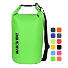 Floating Waterproof Dry Bag 5L/10L/20L/30L/40L, Roll Top Dry Sack for Marine Kayaking Rafting Boating Swimming Camping Hiking Beach Fishing Skiing Snowboarding Hunting Climbing Surfing (Green, 20L)