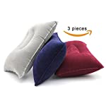 LayDUS 3pcs Ultralight Inflatable Pillow Small Squared PVC Fabric Air Pillow Set for Camping & Travelling