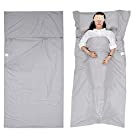 HOMEMAXS Sleeping Bag Liner Travel Sheet Soft and Breathable For Outdoor Picnic Travel Hotel – Grey