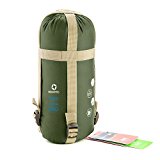 ECOOPRO Warm Weather Sleeping Bag ? Outdoor Camping, Backpacking & Hiking ? Fit for Kids, Teens and Adults ? Spring, Summer & Fall ? Lightweight, Waterproof & Compact Green