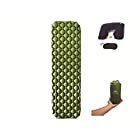 Lightweight Sleeping Pad For Camping, Backpacking, Hiking With Travel Accessories, Easy To Inflate & Deflate w/ Ultra-Compact Bag By Ampm Outdoors