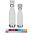 MIRA Vacuum Insulated Stainless Steel Water Bottle | Leak-proof Double Walled Cola Shape Sports Water Bottle | No Sweating, Keeps Your Drink Cold 24 hours or Hot 12 hours | 25 Oz (750 ml) | Gray