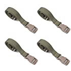 XTACER Backpack Accessory Strap Luggage Straps Cover Strap Sleeping Bag Strap with Buckle (GREEN – Release Buckle Straps (4-Pack))