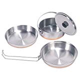 Stansport Stainless Steel Mess Kit for Camping, Backpacking and Outdoors 360