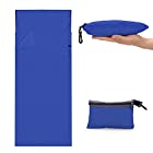 Sleeping bags Liner, Ultralight Cotton Envelope Lightweight Portable Single Blanket With Hook Great For 4 Season Traveling, Camping, Hiking, Outdoor Activities Hotel (Blue)