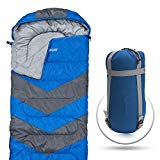 Sleeping Bag â Envelope Lightweight Portable, Waterproof, Comfort With Compression Sack ? Great For 4 Season Traveling, Camping, Hiking, Outdoor Activities & Boys. (SINGLE) By Abco Tech (Blue)