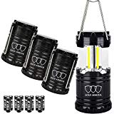 Brightest Camping Lantern (EMITS LUMENS!) 4 Pack LED Lantern – Camping Equipment Gear Lights for Hiking, Emergencies, Hurricanes, Outages, Storms, Great Gift Set 350