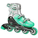 Roller Derby I350 Women's V-Tech 500 Button Adjustable Inline Skate, Mint, Size 6-9