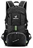 NEEKFOX Lightweight Packable Travel Hiking Backpack Daypack,35L Foldable Camping Backpack,Ultralight Outdoor Sport Backpack (Black)