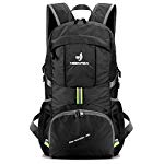 NEEKFOX Lightweight Packable Travel Hiking Backpack Daypack,35L Foldable Camping Backpack,Ultralight Outdoor Sport Backpack (Black)