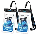 Mpow Universal Waterproof Case, IPX8 Waterproof Phone Pouch Dry Bag for iPhone8/8plus/7/7plus/6s/6/6s plus Samsung galaxy s8/s7 Google Pixel HTC10 (Clear 2-Pack)