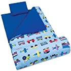 Sleeping Bag Wildkin Original Sleep Sack, Matching Travel Pillow and Storage Bag, Cotton/Microfiber Exterior, Cotton Flannel Interior, 5-12 years – Planes, Trains, Trucks