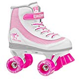 Roller Derby 1978-02 Youth Girls Firestar Roller Skate, Size 2, White/Pink