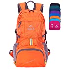 Venture Pal Ultralight Lightweight Packable Foldable Travel Camping Hiking Outdoor Sports Backpack Daypack (Orange)