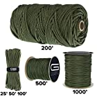 GOLBERG 750lb Paracord / Parachute Cord – US Military Grade – Authentic Mil-Spec Type IV lb Tensile Strength Strong Paracord – Mil-C-5040-H – 100% Nylon – Made in USA 750