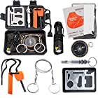 Survival Kit EMDMAK Outdoor Emergency Gear Kit for Camping Hiking Travelling or Adventures (New Black)