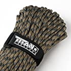 TITAN WarriorCord | FOREST-CAMO | CONTINUOUS FEET | Exceeds Authentic MIL-C-5040, Type III Paracord Standards. 7 Strand, 5/32″ (4mm) Diameter, Military Parachute Cord. 103 550